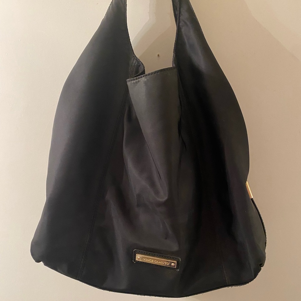 Vince Camuto Sleek Black Hobo Bag